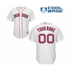 Boston Red Sox Customized Replica White Home Cool Base Baseball Jersey