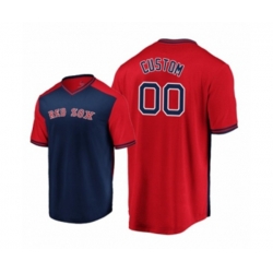 Boston Red Sox Navy Red Iconic Player Majestic Custom Jersey