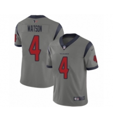 Houston Texans #4 Deshaun Watson Limited Gray Inverted Legend Football Jersey
