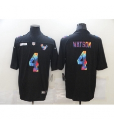 Houston Texans #4 Deshaun Watson Rainbow Version Nike Limited Jersey