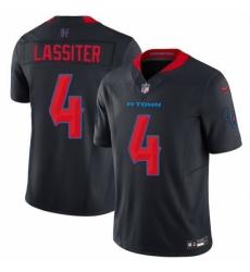 Houston Texans 4 Kamari Lassiter Navy 2nd Alternate 2025 F U S E Vapor Limited Stitched Football Jersey