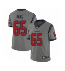 Houston Texans #65 Greg Mancz Limited Gray Inverted Legend Football Jersey