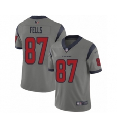 Houston Texans #87 Darren Fells Limited Gray Inverted Legend Football Jersey