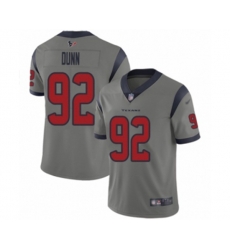 Houston Texans #92 Brandon Dunn Limited Gray Inverted Legend Football Jersey