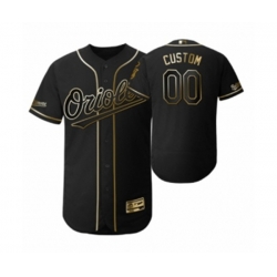 2019 Golden Edition Baltimore Orioles Black Custom Flex Base Jersey