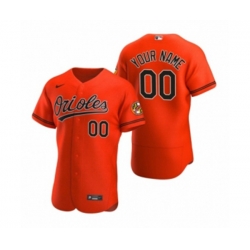 Baltimore Orioles Custom Nike Orange Authentic 2020 Alternate Jersey