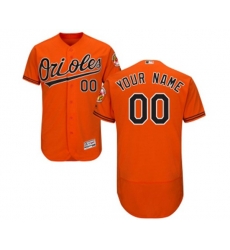 Baltimore Orioles Customized Orange Alternate Flex Base Authentic Collection Baseball Jersey