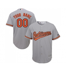 Baltimore Orioles Customized Replica Grey Road Cool Base Baseball Jersey