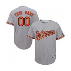 Baltimore Orioles Customized Replica Grey Road Cool Base Baseball Jersey