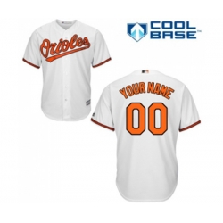 Baltimore Orioles Customized Replica White Home Cool Base Baseball Jersey