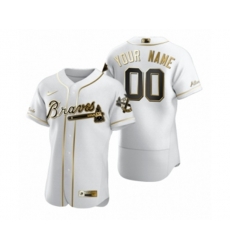 Atlanta Braves Custom Nike White Authentic Golden Edition Jersey