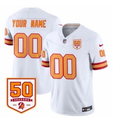 Tampa Bay Buccaneers Active Player Custom White 2025 F U S E 50th Anniversary Patch Vapor Limited Stitched Jersey