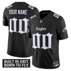 Philadelphia Eagles Active Player Custom Black 2025 F U S E 27Gothic Philly Edition 27 Vapor Limited Stitched Football Jersey