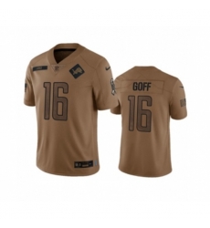 Detroit Lions #16 Jared Goff 2023 Brown Salute To Service Limited Football Stitched Jersey