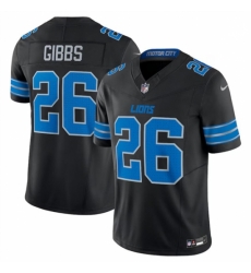 Detroit Lions #26 Jahmyr Gibbs Black 2024 F.U.S.E. 2nd Alternate Vapor Limited Stitched Jersey