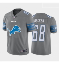 Detroit Lions #68 Taylor Decker Gray Team Big Logo Vapor Untouchable Limited Jersey