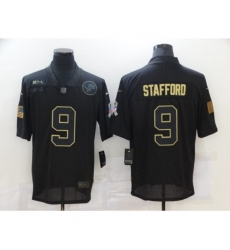 Detroit Lions #9 Matthew Stafford Black Nike 2020 Salute To Service Limited Jersey