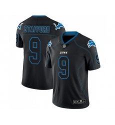 Detroit Lions #9 Matthew Stafford Limited Lights Out Black Rush Football Jersey