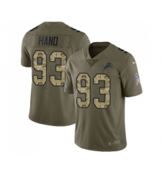 Detroit Lions #93 DaShawn Hand Limited Olive Camo Salute to Service Football Jersey