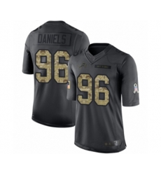 Detroit Lions #96 Mike Daniels Limited Black 2016 Salute to Service Football Jersey