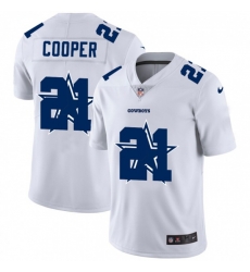 Dallas Cowboys #21 Ezekiel Elliott White Nike White Shadow Edition Limited Jersey