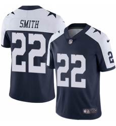 Dallas Cowboys #22 Emmitt Smith Navy Blue Throwback Alternate Vapor Untouchable Limited Player NFL Jersey
