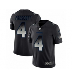 Dallas Cowboys #4 Dak Prescott Black Smoke Fashion Limited Jersey