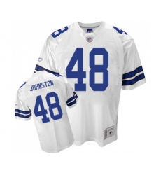 Dallas Cowboys #48 Daryl Johnston Premier EQT White Legend Throwback Football Jersey