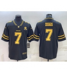 Dallas Cowboys #7 Trevon Diggs Black Gold Edition With 1960 Patch Limited Stitched Football Jersey