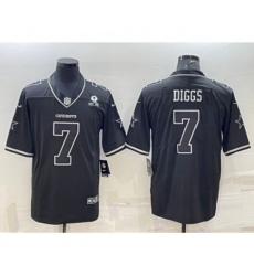 Dallas Cowboys #7 Trevon Diggs Black With 1960 Patch Limited Stitched Football Jersey
