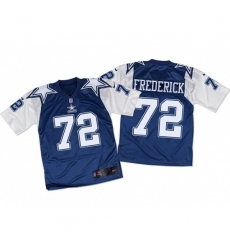 Dallas Cowboys #72 Travis Frederick Elite Navy White Throwback NFL Jersey