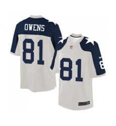 Dallas Cowboys #81 Terrell Owens Limited White Throwback Alternate Football Jersey