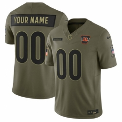 Cincinnati Bengals Active Player Custom Olive 2025 F U S E Salute to Service Limited Stitched Football Jersey