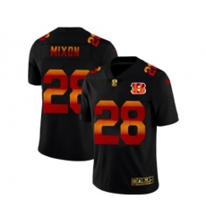 Cincinnati Bengals #28 Joe Mixon Black Red Orange Stripe Vapor Limited NFL Jersey