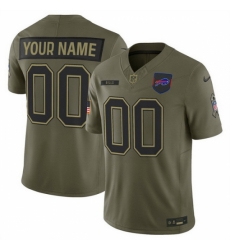 Buffalo Bills Active Player Custom Olive 2025 F U S E Salute to Service Limited Stitched Football Jersey
