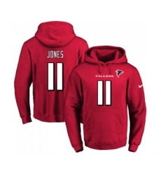 Atlanta Falcons #11 Julio Jones Red Name & Number Pullover Hoodie