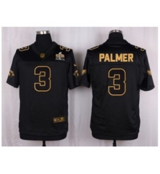 Arizona Cardinals #3 Carson Palmer Black Pro Line Gold Collection Jersey[Elite]