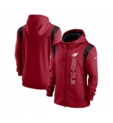 Arizona Cardinals 2021 Scarlet Sideline Team Performance Full-Zip Hoodie