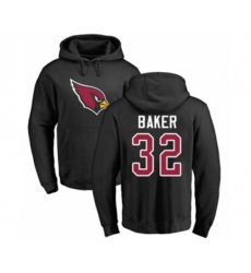 Arizona Cardinals #32 Budda Baker Black Name & Number Logo Pullover Hoodie