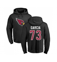 Arizona Cardinals #73 Max Garcia Black Name & Number Logo Pullover Hoodie
