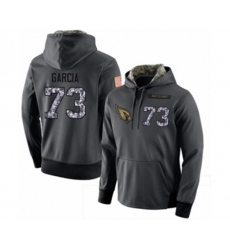 Arizona Cardinals #73 Max Garcia Stitched Black Anthracite Salute to Service Player Performance Hoodie