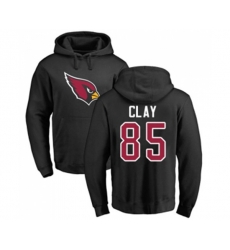 Arizona Cardinals #85 Charles Clay Black Name & Number Logo Pullover Hoodie