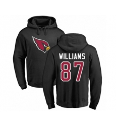 Arizona Cardinals #87 Maxx Williams Black Name & Number Logo Pullover Hoodie