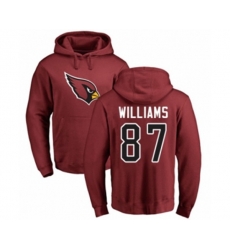 Arizona Cardinals #87 Maxx Williams Maroon Name & Number Logo Pullover Hoodie