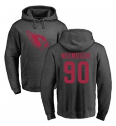 Arizona Cardinals #90 Robert Nkemdiche Ash One Color Pullover Hoodie