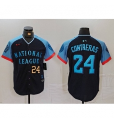 National League 24 William Contreras Navy 2024 All Star Limited Stitched Baseball Jersey 1
