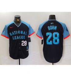 National League 28 Alec Bohm Navy 2024 All Star Limited Stitched Baseball Jersey 2