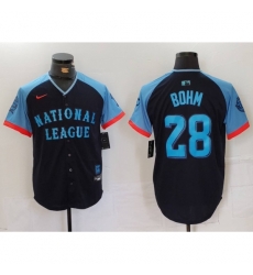 National League 28 Alec Bohm Navy 2024 All Star Limited Stitched Baseball Jersey 8