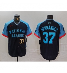National League 37 Teoscar Hernandez Navy 2024 All Star Limited Stitched Baseball Jersey 5