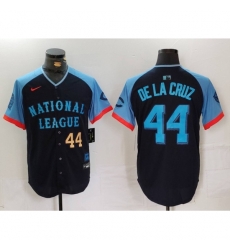 National League 44 Elly De La Cruz Navy 2024 All Star Limited Stitched Baseball Jersey